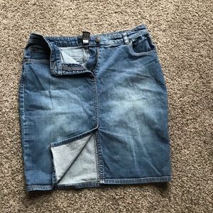 Denim Skirt, Modest Length, Some Stretch, Size 6